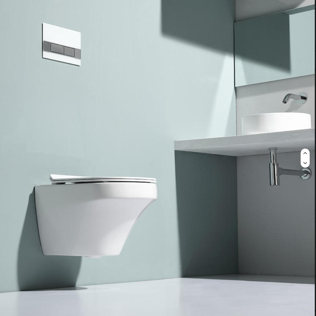 BF2462A Wall-Hung Ceramic Toilet with 4.5L Washdown Flushing and Soft-Close UF Seat