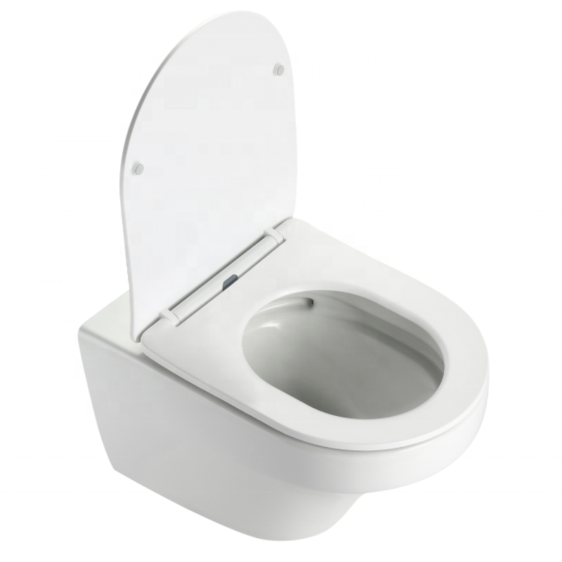 Modern Wall Hung Toilet - Model 2462 | Space-Saving Ceramic Hanging Toilet with Soft Close Seat