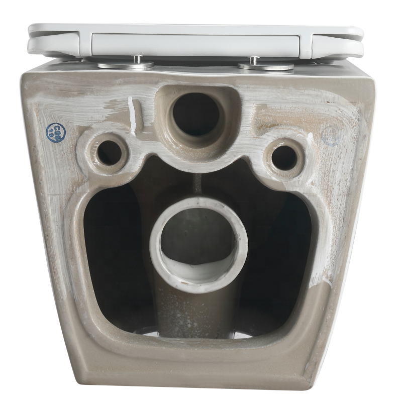 Contemporary Wall Hung Toilet | Rounded Compact Ceramic WC - 2462