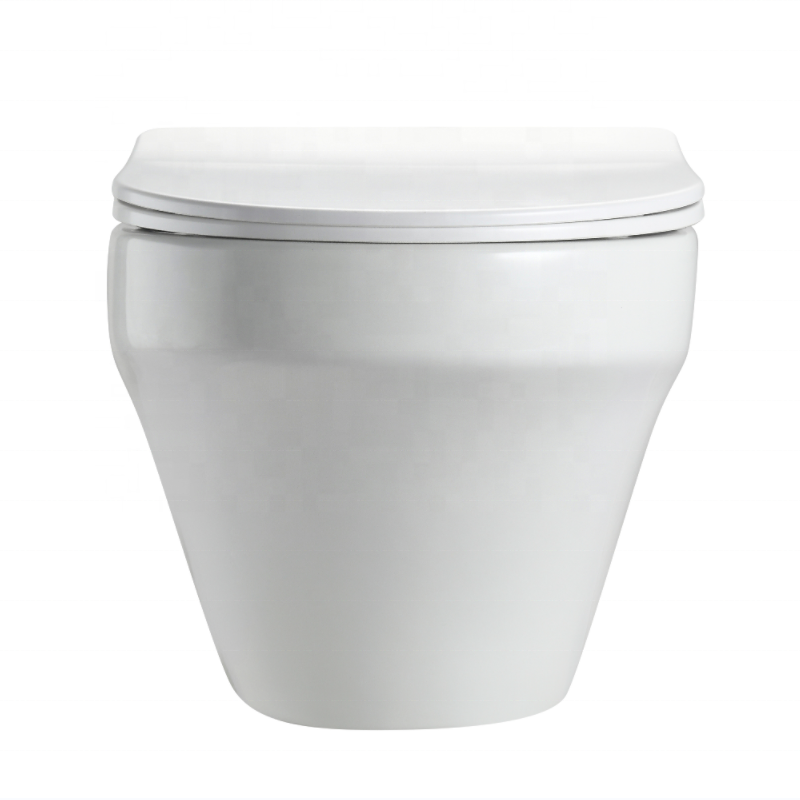 Modern Wall Hung Toilet - Model 2462 | Space-Saving Ceramic Hanging Toilet with Soft Close Seat