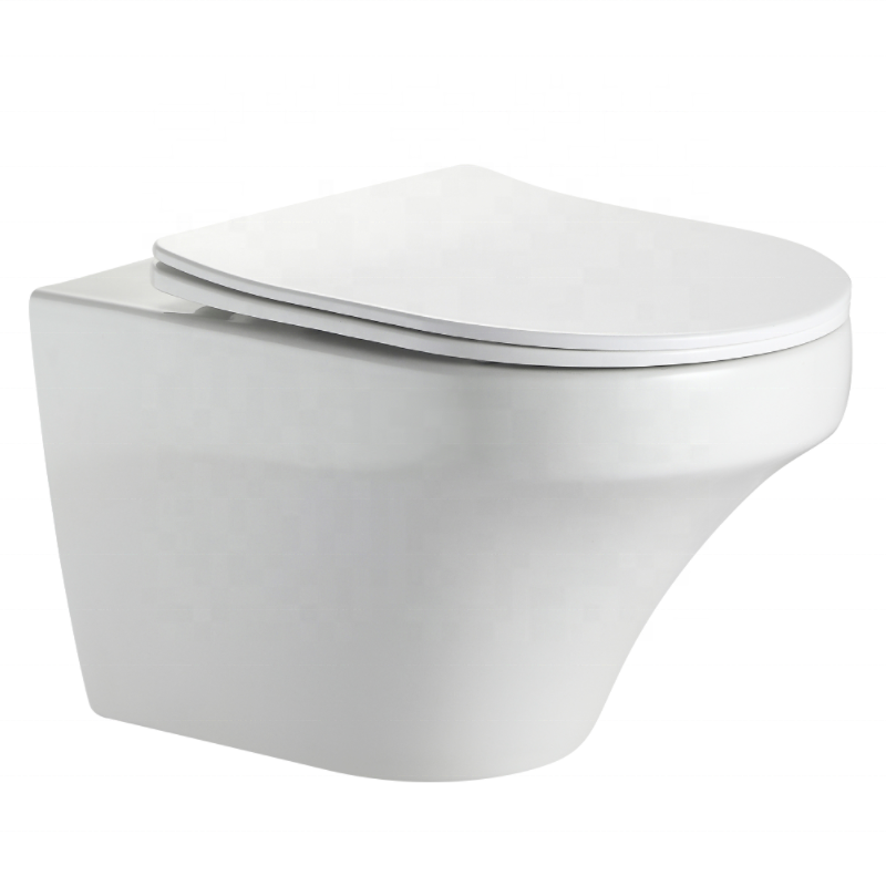 Modern Wall Hung Toilet - Model 2462 | Space-Saving Ceramic Hanging Toilet with Soft Close Seat