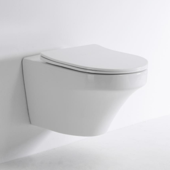 Contemporary Wall-Hung Toilet – Model 2462, Slim Seat, Minimalist Design, Eco Flush WC