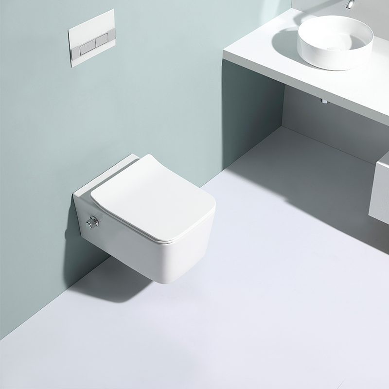 BF2467 Rimless Wall Hung Toilet Washdown Ceramic WC with Soft Close UF Seat