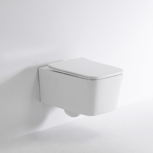 WC Sospeso Modello 2467D – Design Moderno Quadrato, Salvaspazio e Silenzioso