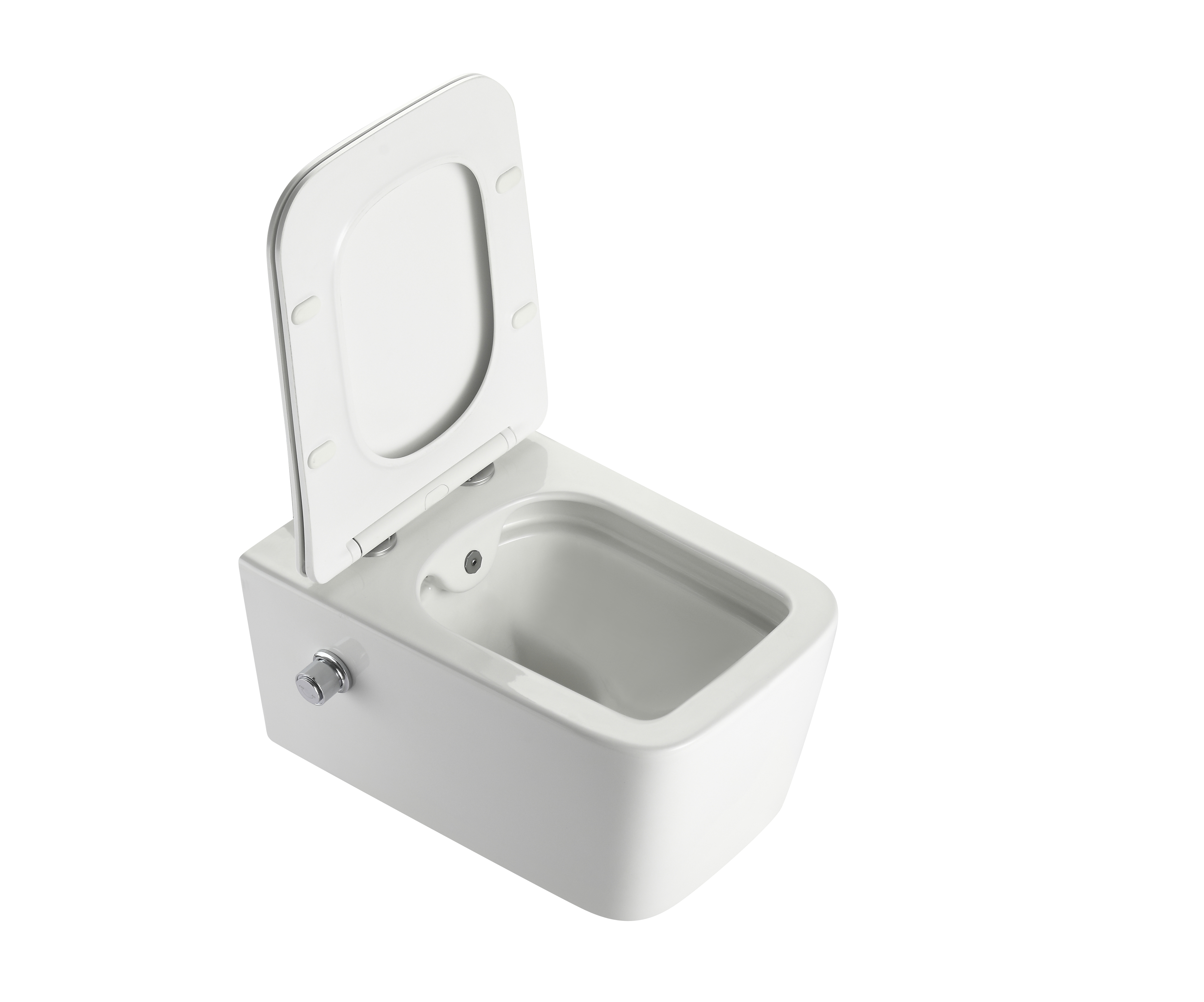 2467D-BD Wand-Bidet-WC | Quadratisches Design | Integrierter Bidetkopf | Moderner und minimalistischer Stil | Wassersparend und leise