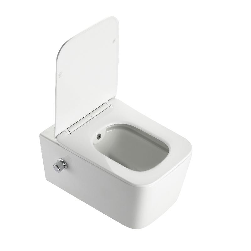 BF2467D-BD Wall-Hung Toilet with Integrated Bidet – Rimless Design & Shower Function