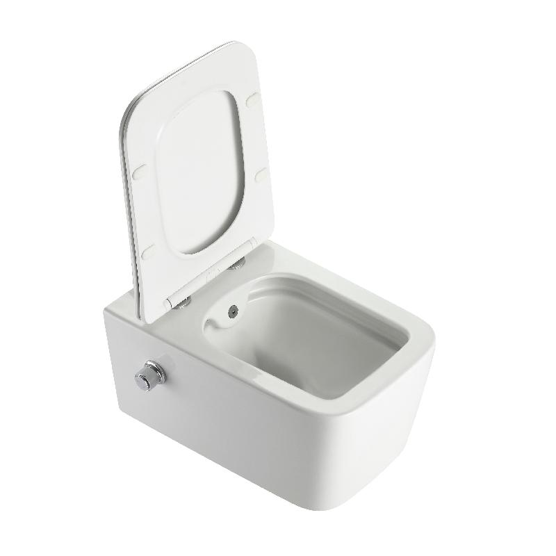 BF2467D-BD Wall-Hung Toilet with Integrated Bidet – Rimless Design & Shower Function