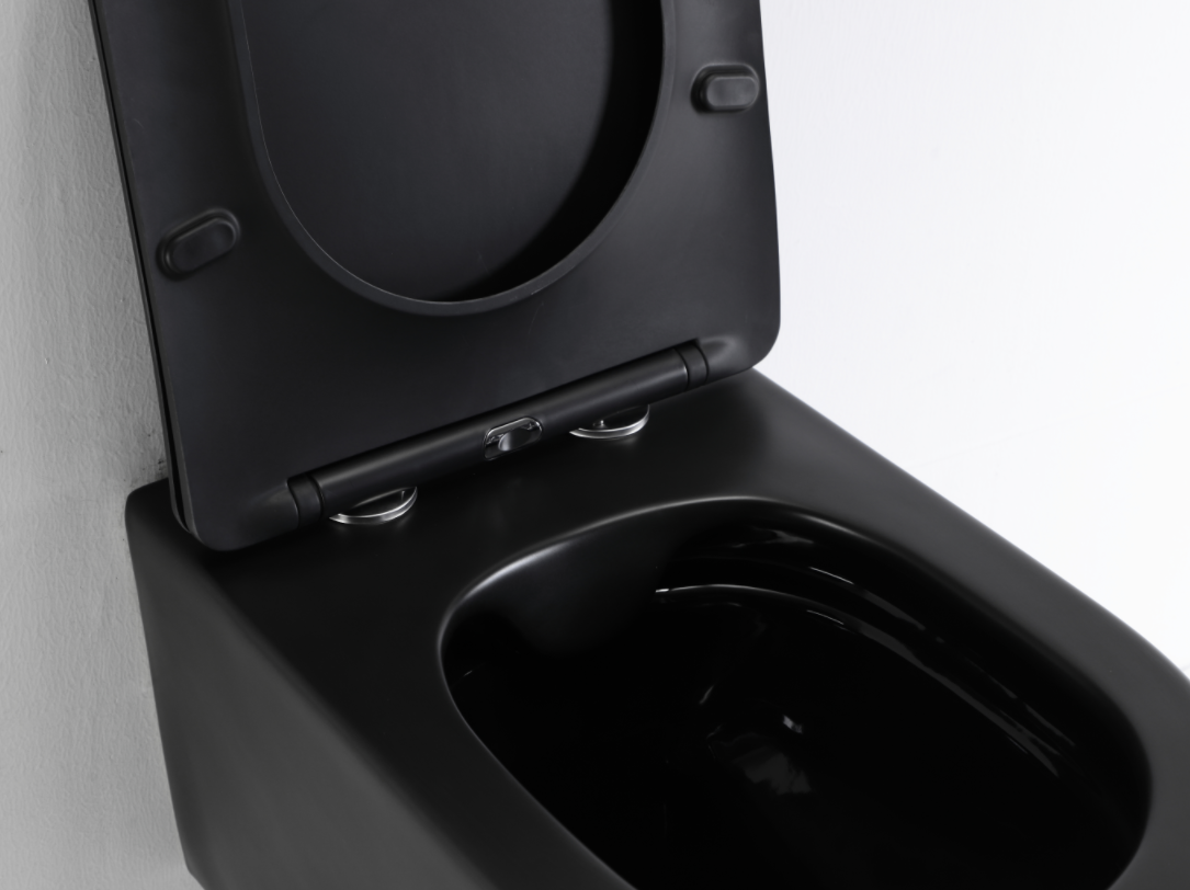 2468DB-MATT Randloos Wandhangend Toilet - Mat Zwart