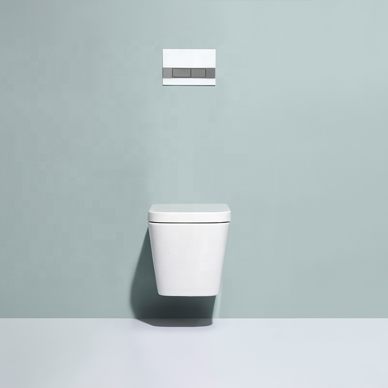 Modern Minimalist Wall-Mounted Bathroom Vanity Set | Floating Toilet + Counter Basin + Mirror Cabinet