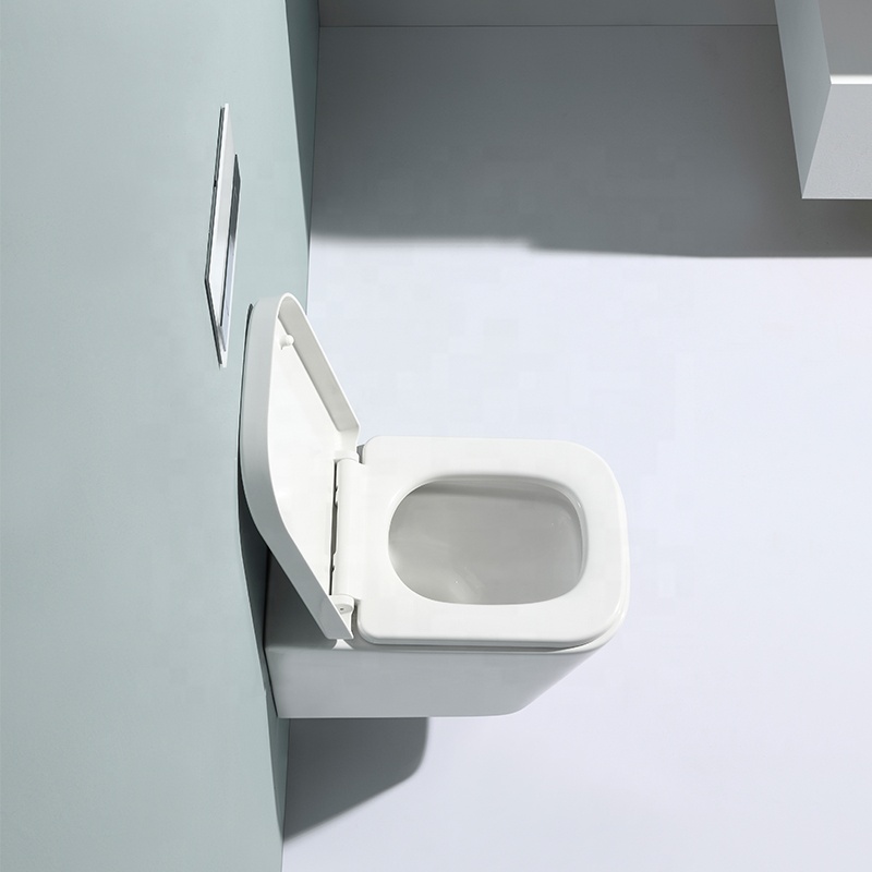 Modern Minimalist Wall-Mounted Bathroom Vanity Set | Floating Toilet + Counter Basin + Mirror Cabinet