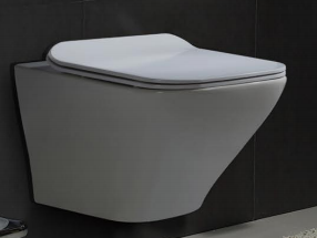 BEFEN2473A  Matte Grey Wall-Hung Toilet with Soft-Close Seat – Contemporary Floating WC