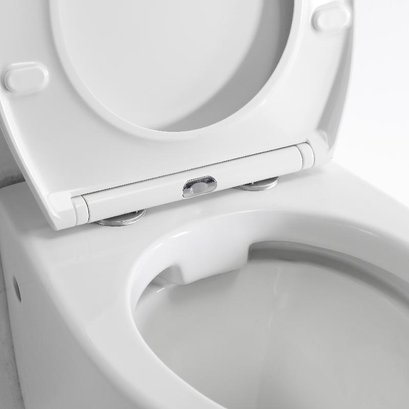 2475D Wall-Hung Toilet – Oval Design, Silent Flush, Rimless, Water-Saving Solution