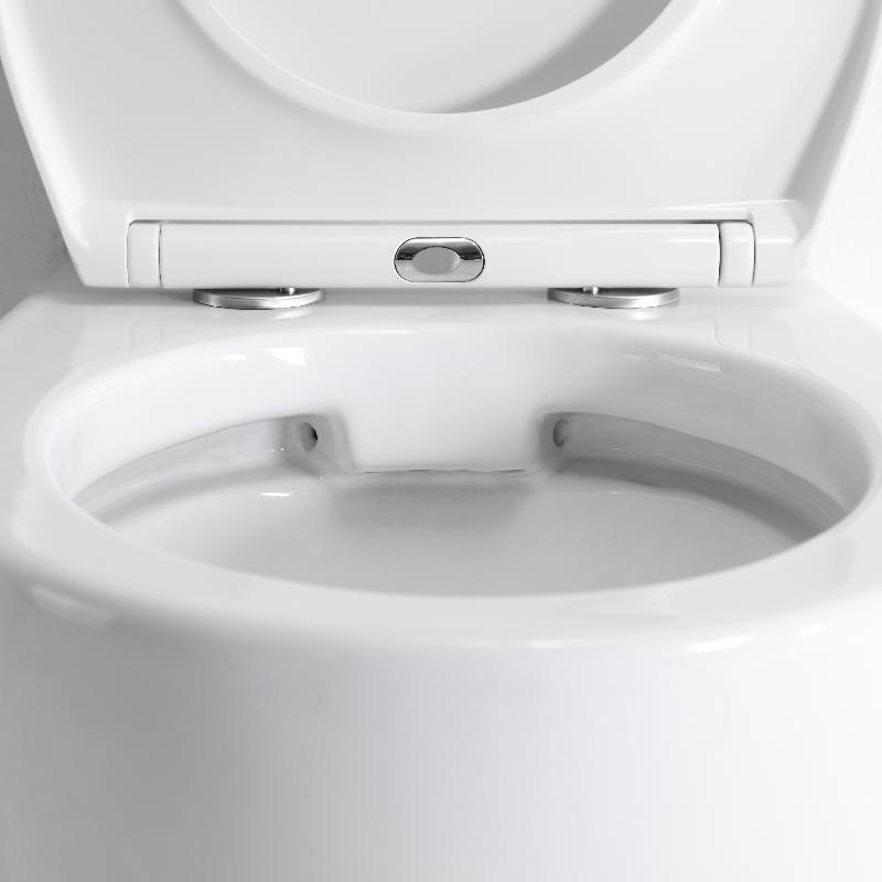 2475D Wall-Hung Toilet – Oval Design, Silent Flush, Rimless, Water-Saving Solution
