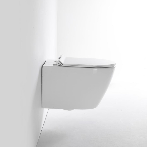 White Ceramic Wall Hung Toilet 2476A – Contemporary Minimalist Design WC