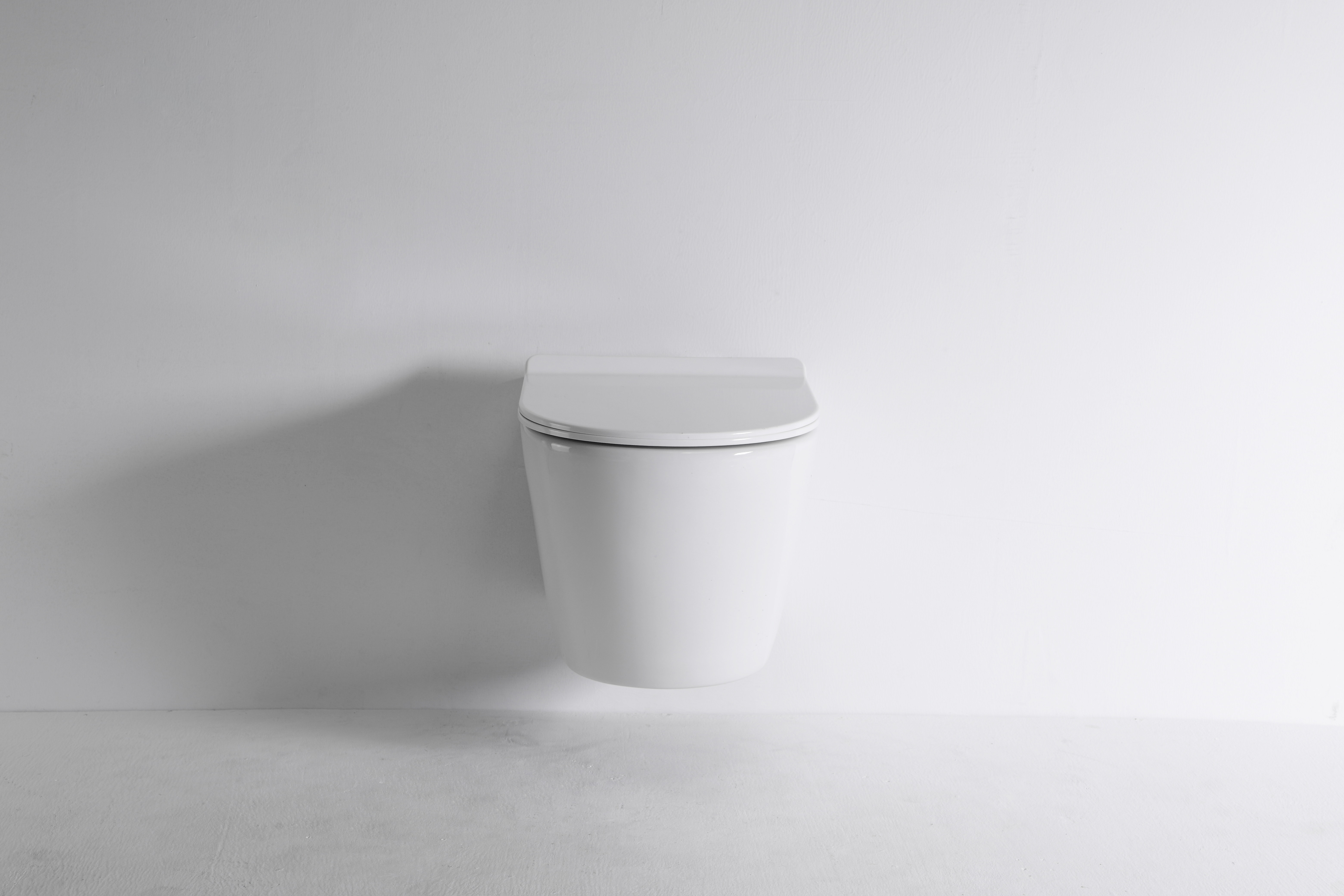 White Ceramic Wall Hung Toilet 2476A – Contemporary Minimalist Design WC