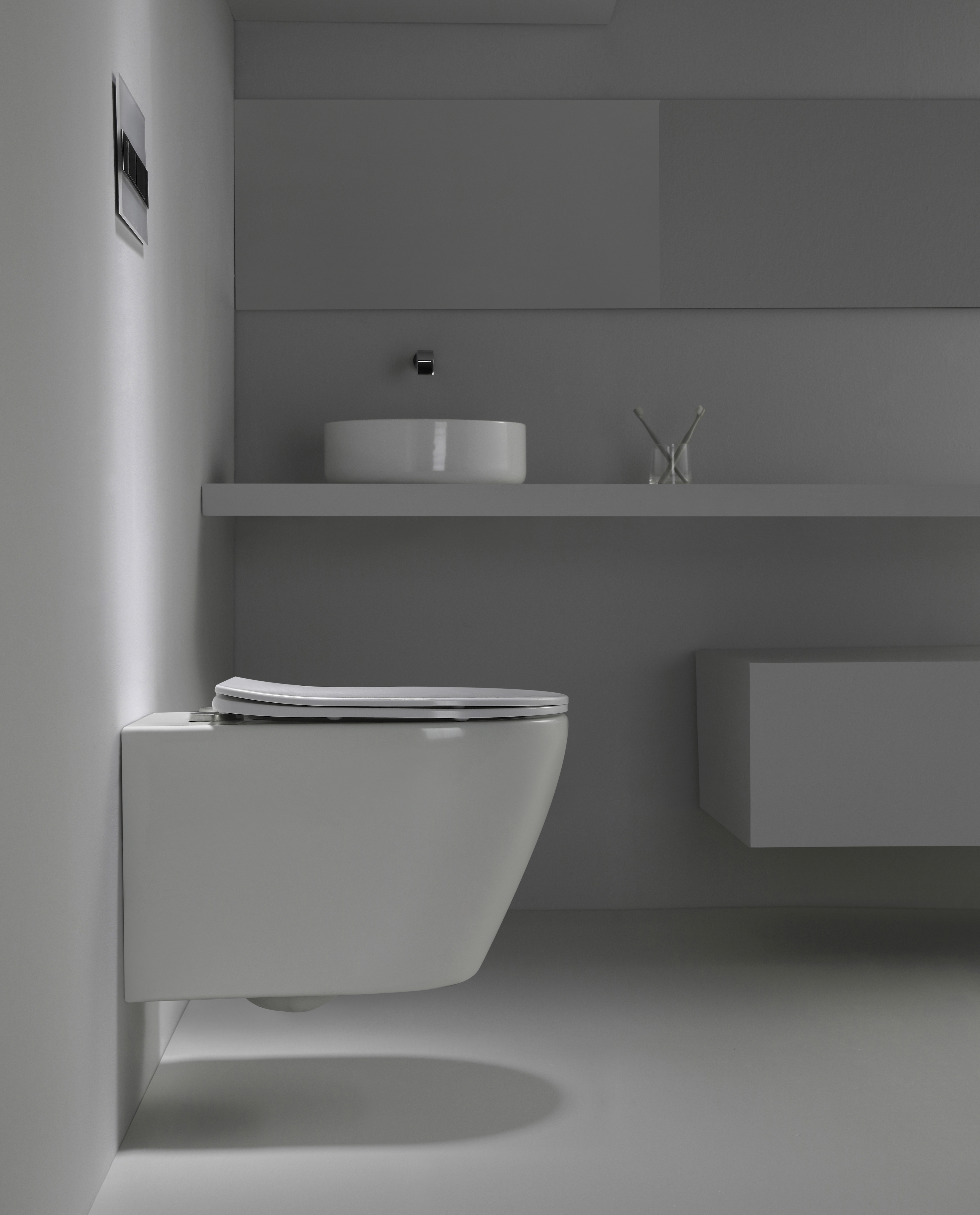 Minimalist Wall-Hung Toilet | Floating Concealed Toilet for Home & Projects