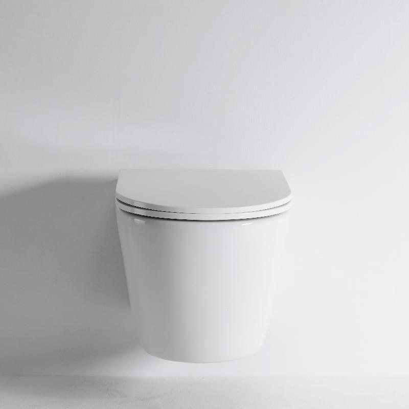 BF2476E Wall-Hung Rimless Toilet with Space-Saving Modern Design