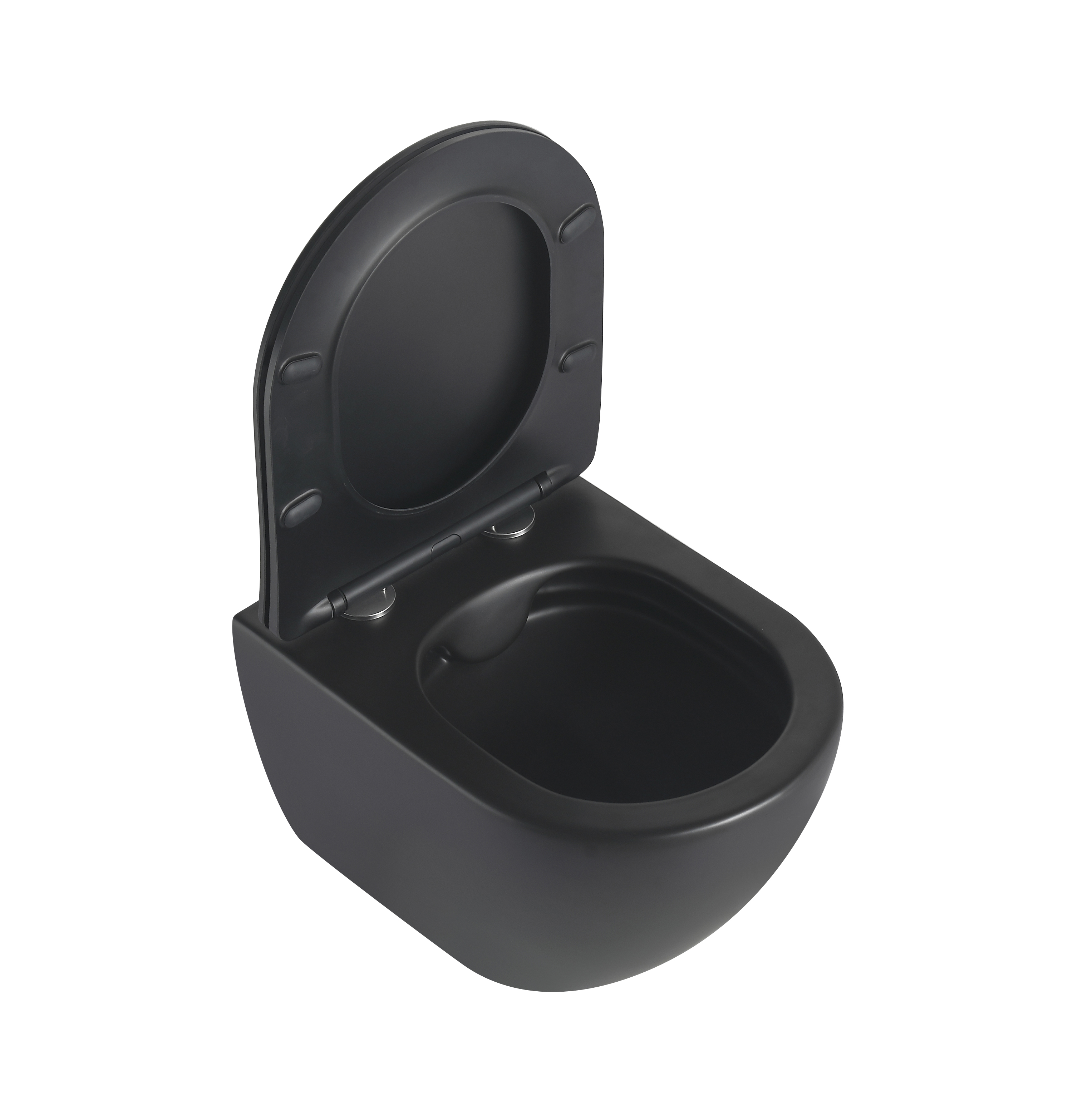 Matte Black Wall-Hung Toilet 2478 – Elegant, Space-Saving, Rimless Design