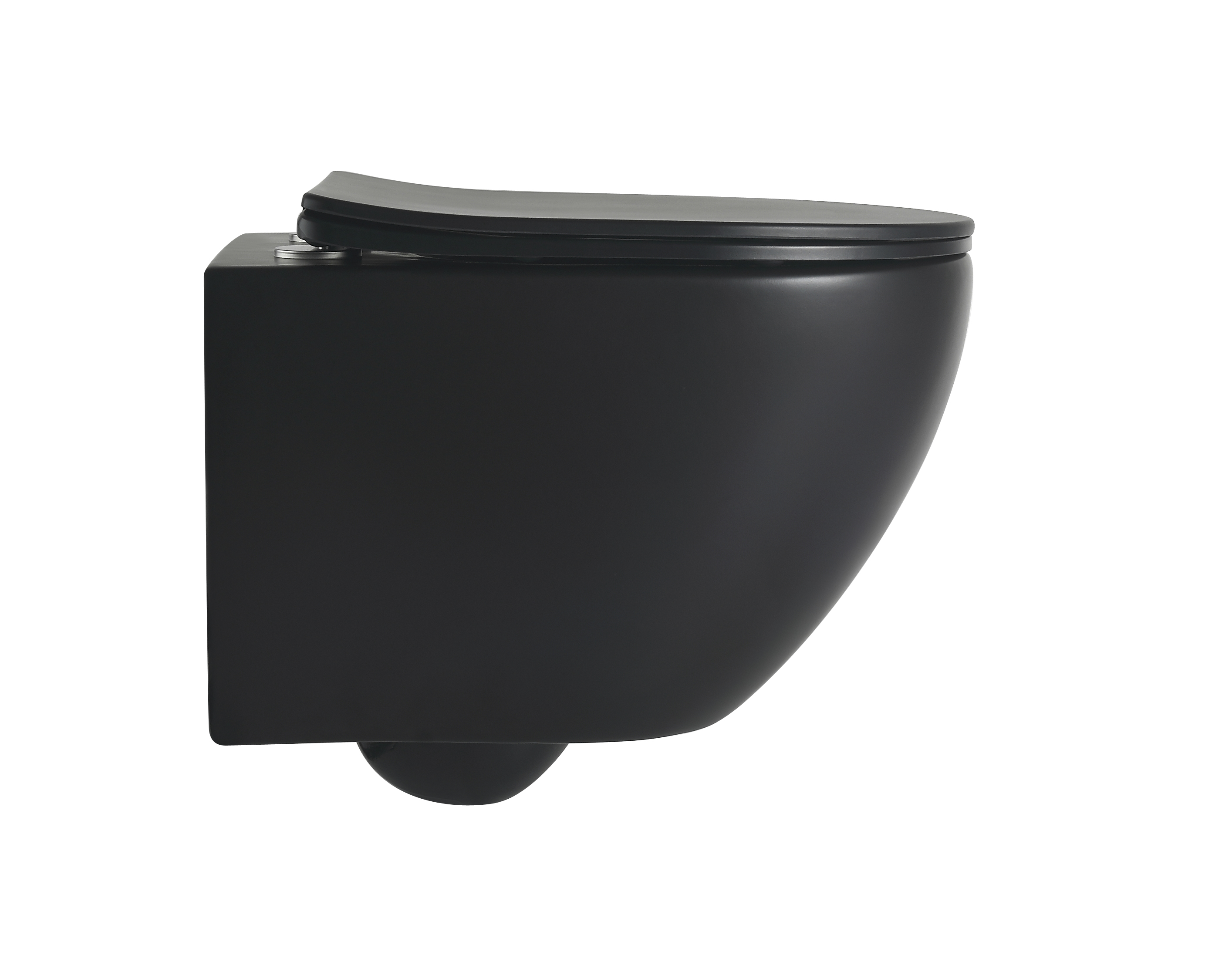 Matte Black Wall-Hung Toilet 2478 – Space-Saving Modern Design with Soft Close Seat