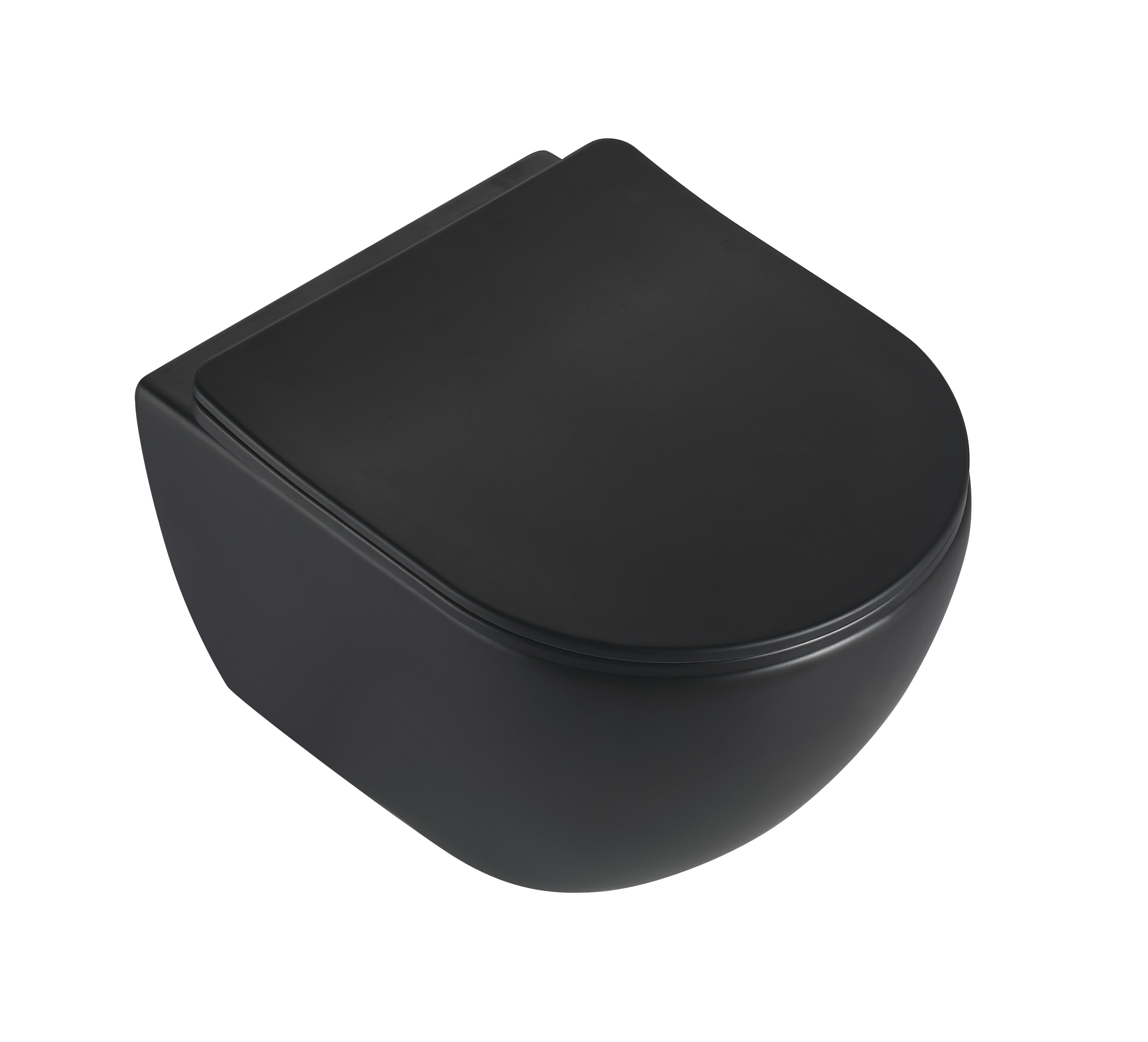 Matte Black Wall-Hung Toilet 2478 – Elegant, Space-Saving, Rimless Design