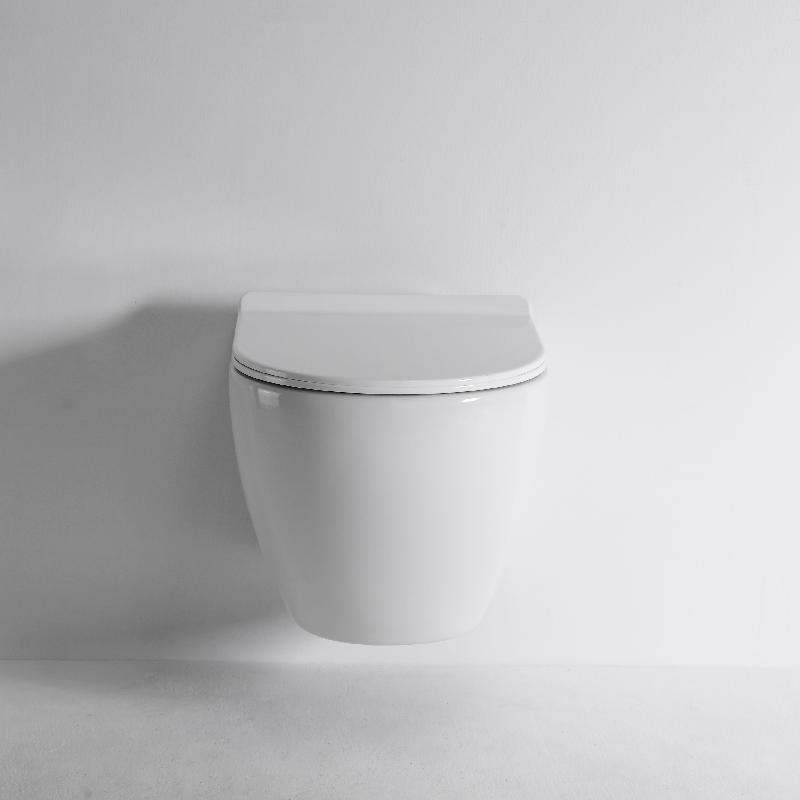 Contemporary Wall Hung Toilet 2479A - Rimless, Soft Close, Space-Saving Design