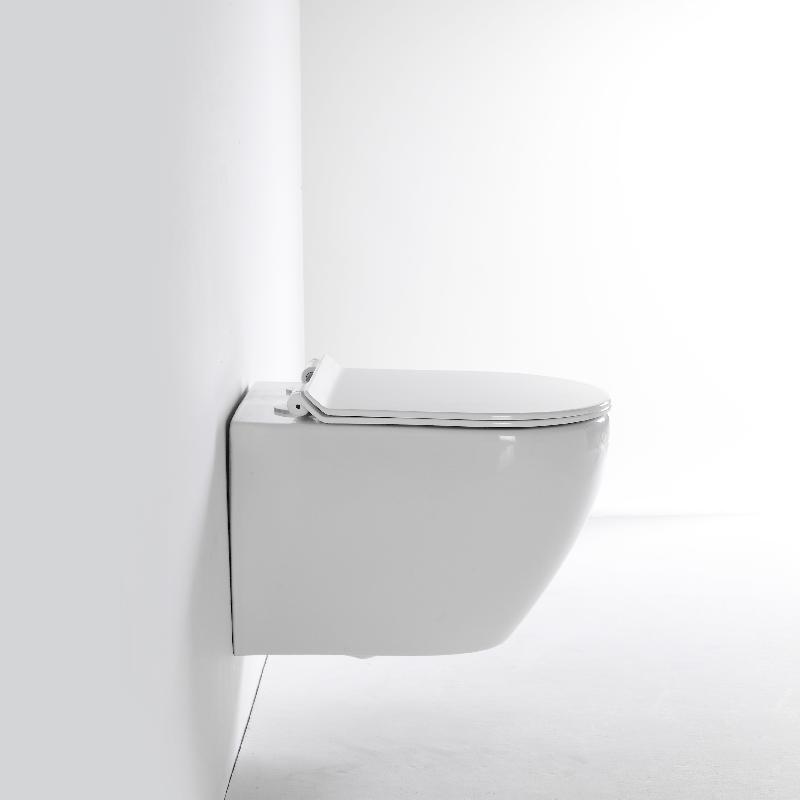 Contemporary Wall Hung Toilet 2479A - Rimless, Soft Close, Space-Saving Design