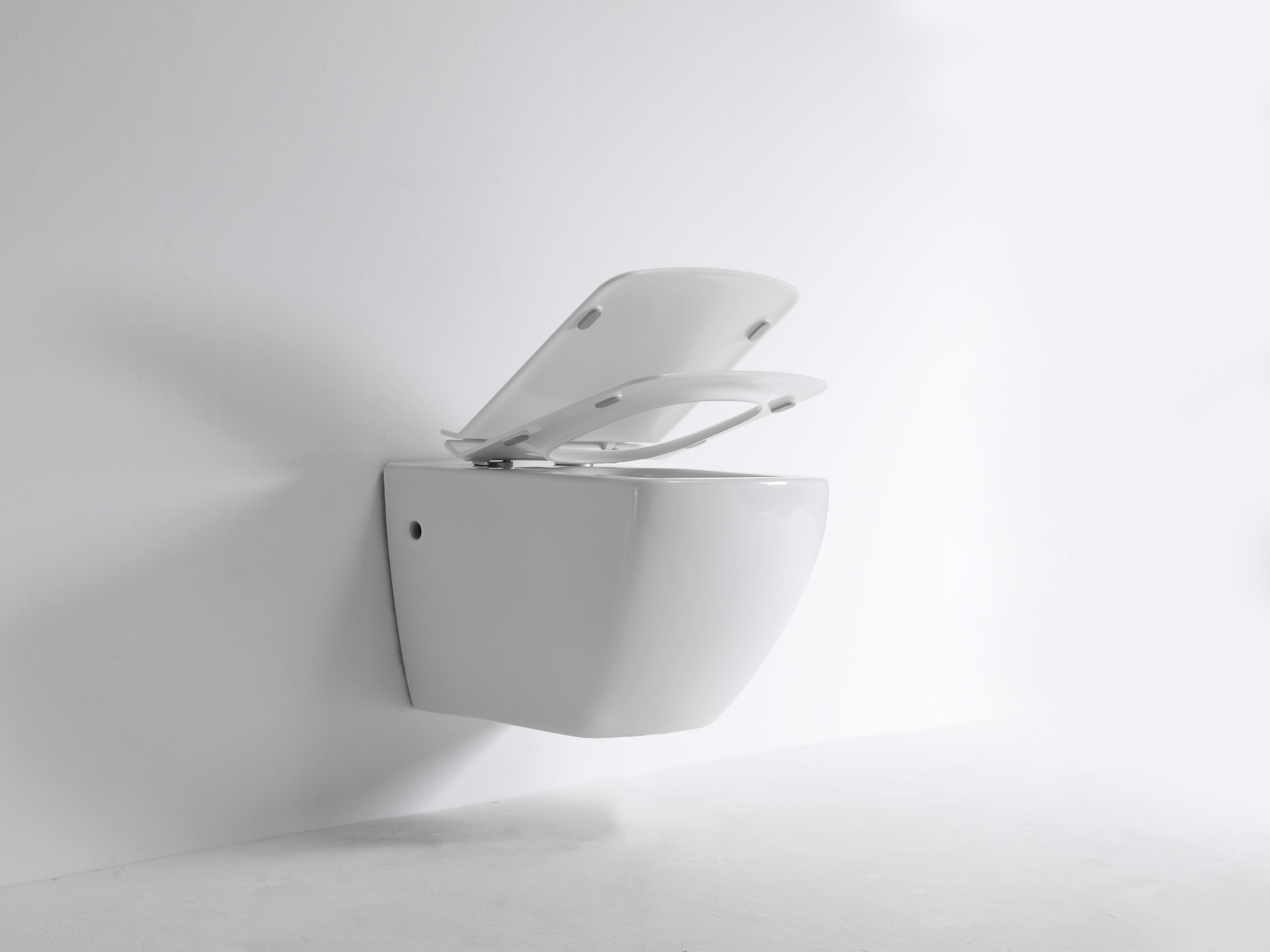 Wall Hung Toilet 2496 - Square Rimless Ceramic Dual Flush WC