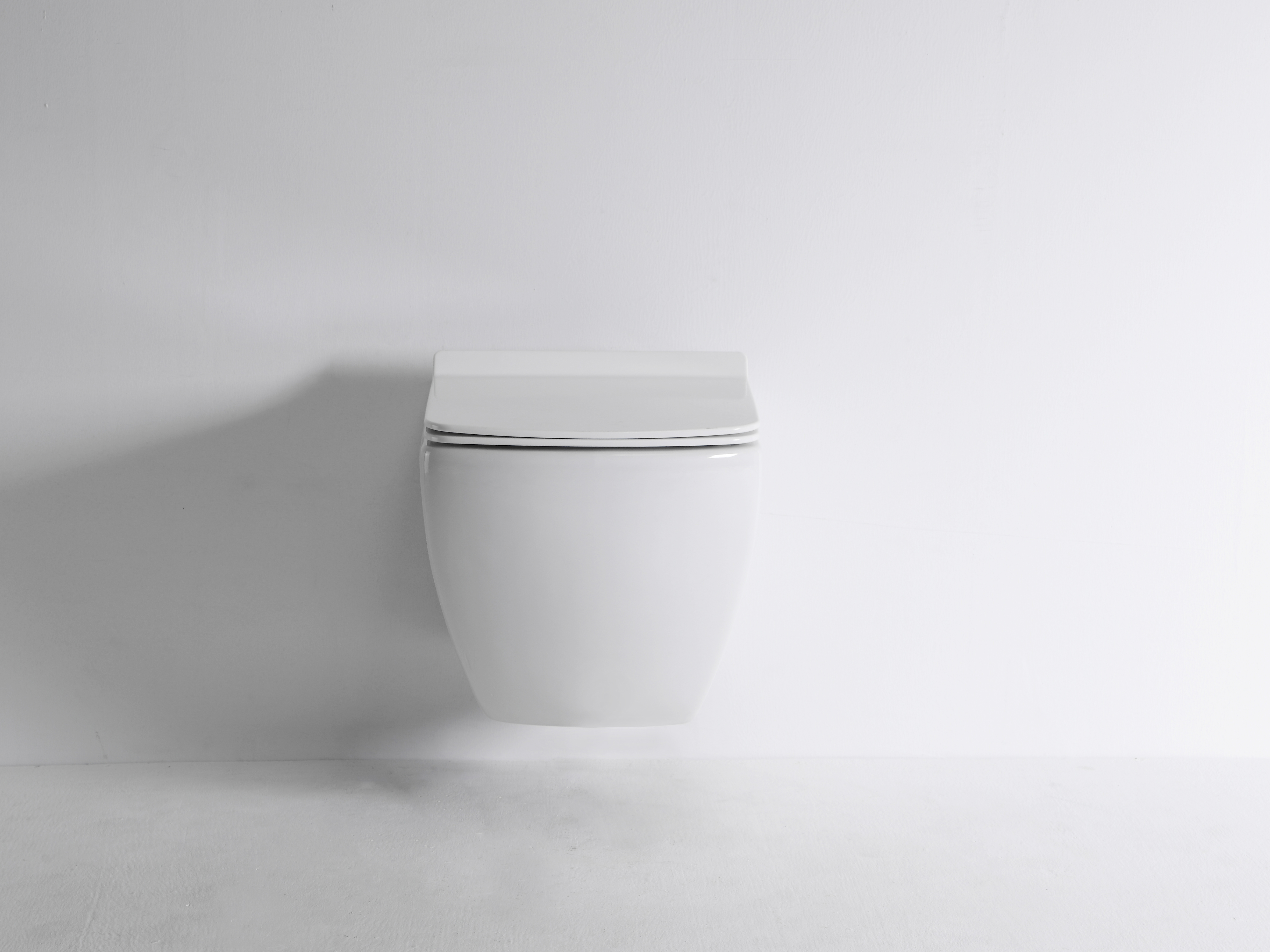 Wall Hung Toilet 2496 - Square Rimless Ceramic Dual Flush WC