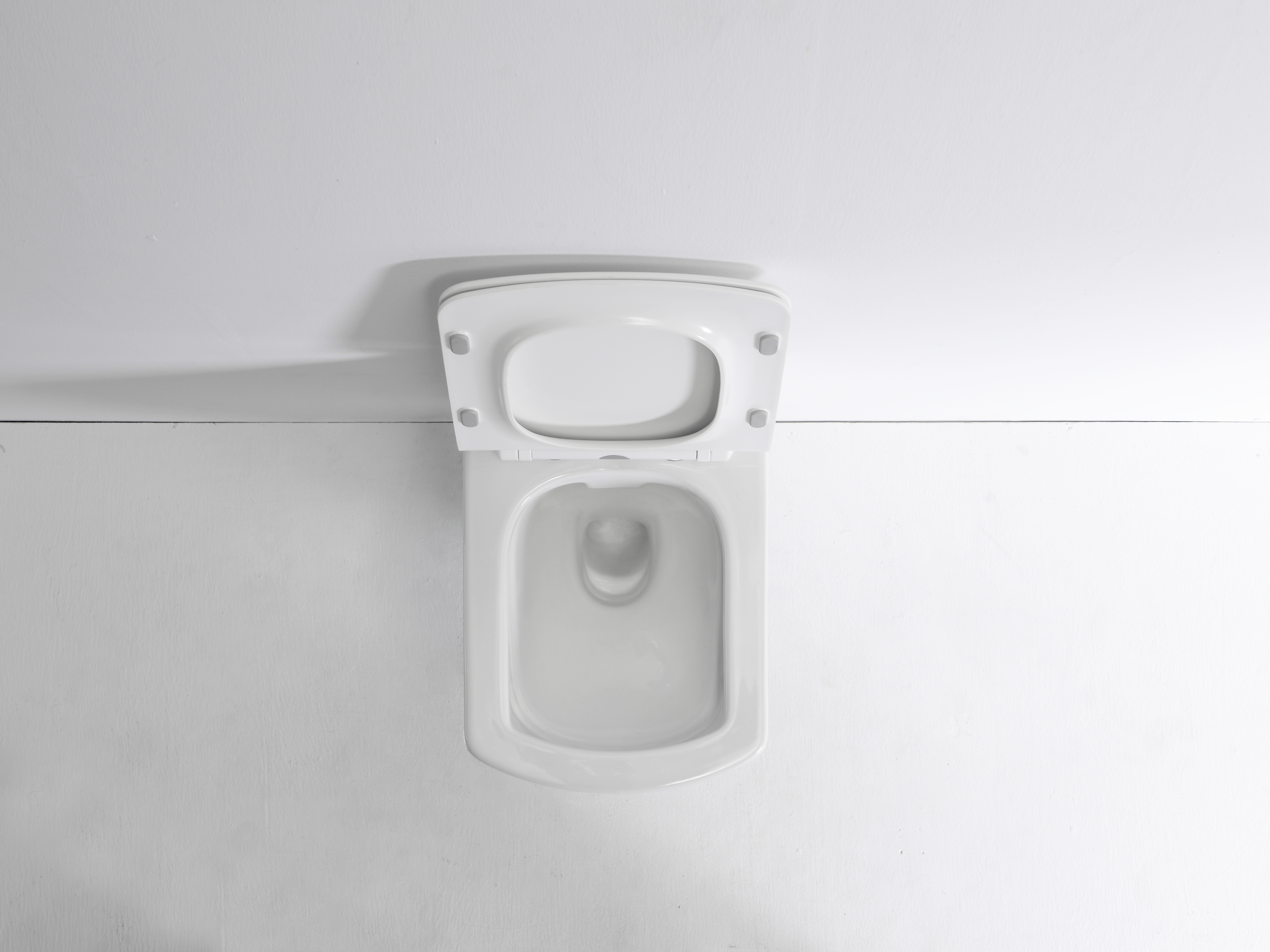 Rimless Wall-Hung Toilet with Square Slim Cover – Modern, Hygienic & Space-Saving