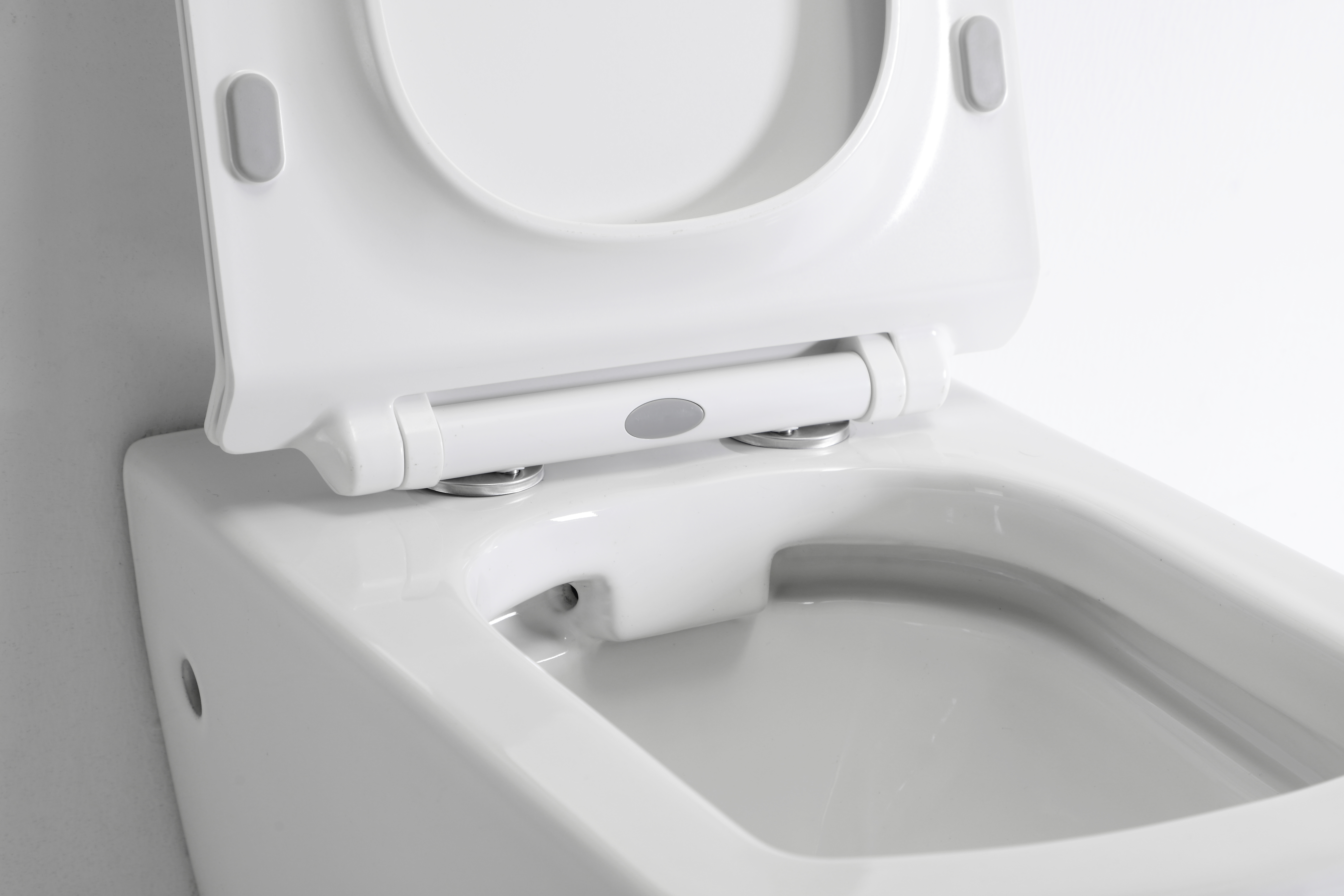 Wall Hung Toilet 2496 - Square Rimless Ceramic Dual Flush WC