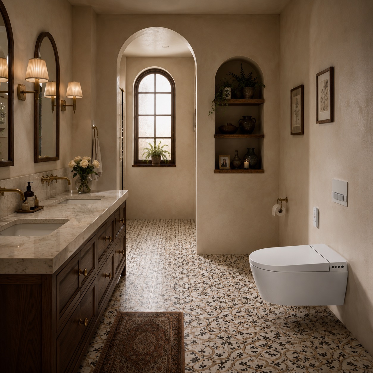 BF2497 Wall-Hung Toilet with Washing, Drying and Auto Flushing
