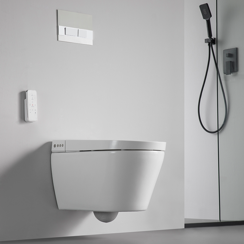 BF2497 Smart Wall Hung Toilet with Remote Control Instant Heating Bidet Toilet