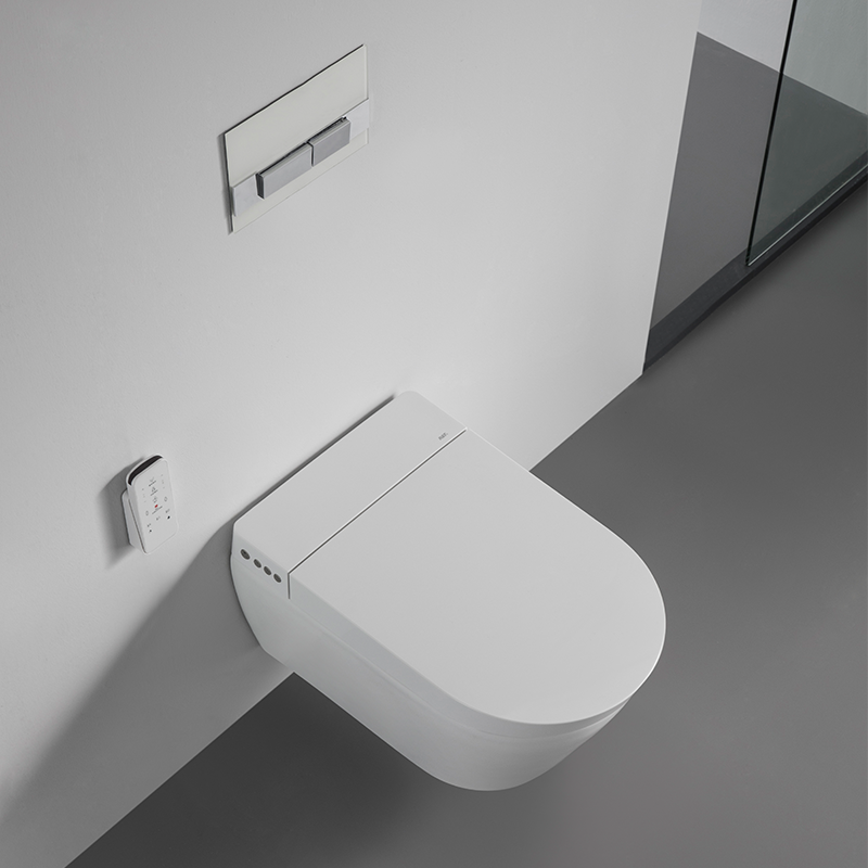 BF2497 Smart Wall Hung Toilet with Remote Control Instant Heating Bidet Toilet