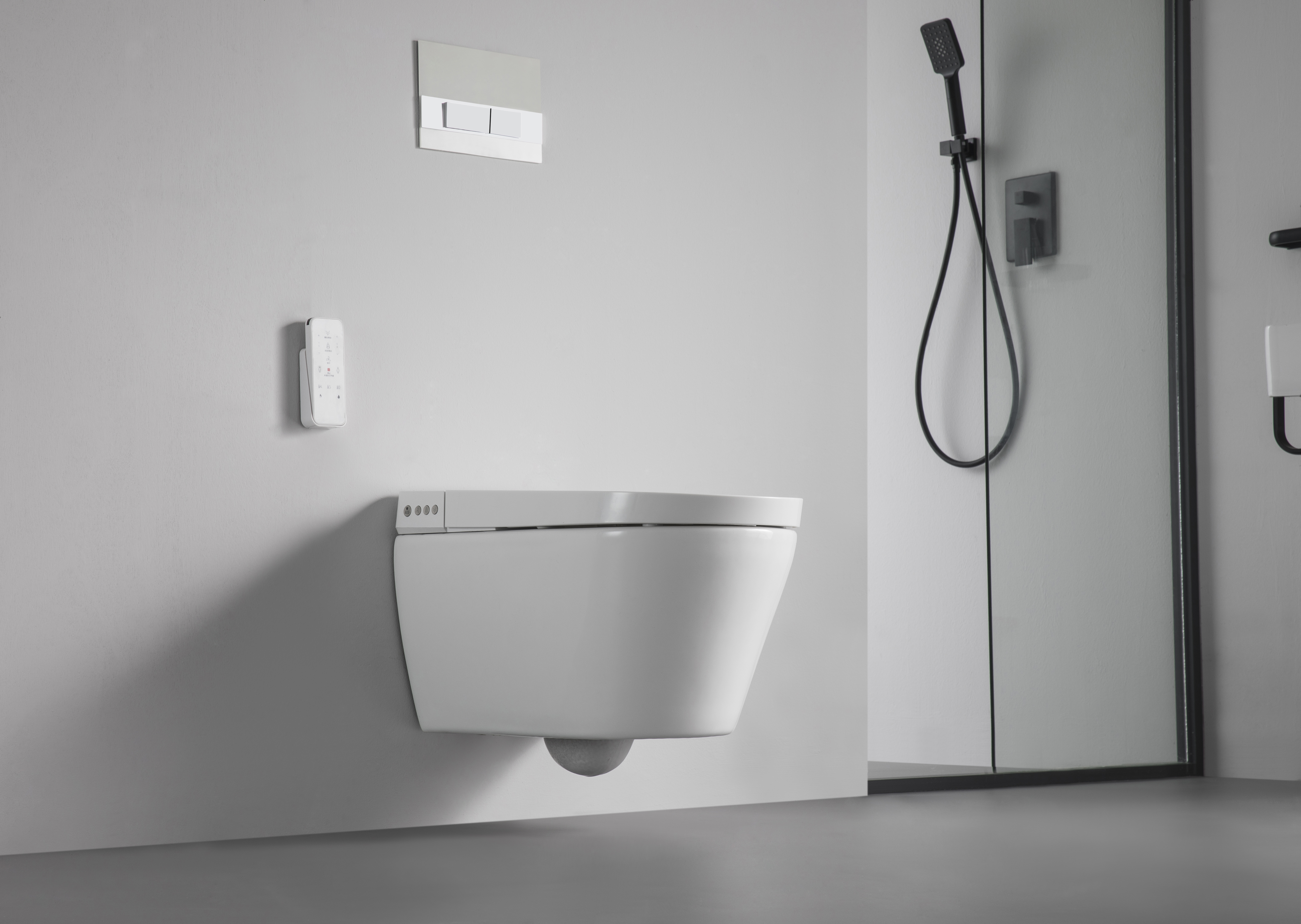 WC sospeso intelligente 2497 con funzione bidet, riscaldamento e scarico super vortex