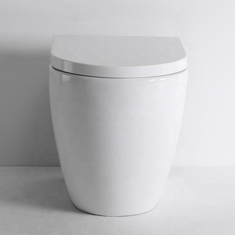 BF2518 Back to Wall Toilet, Ceramic Washdown & Rimless Toilet, 3/6L