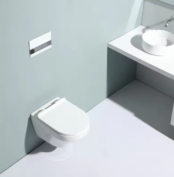 European Style Wall-Mounted Dual Flush Ceramic Toilet - BF2462A