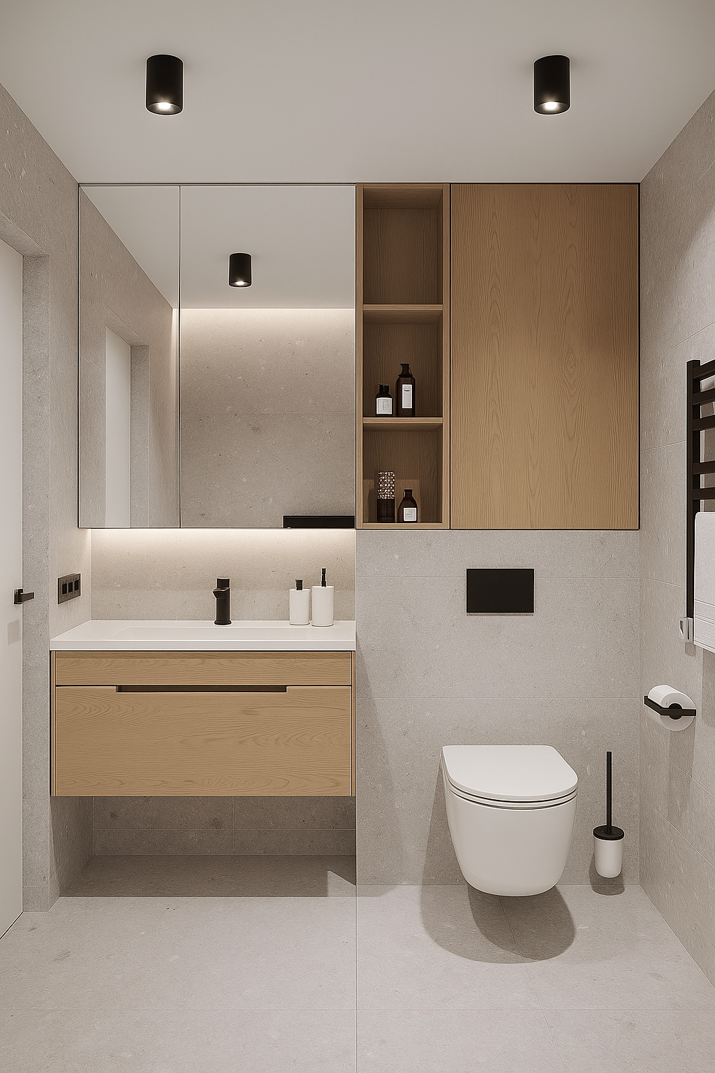Modern Ceramic Wall-Hung Toilet | Green Bathroom Integration | Rimless, Silent Flush