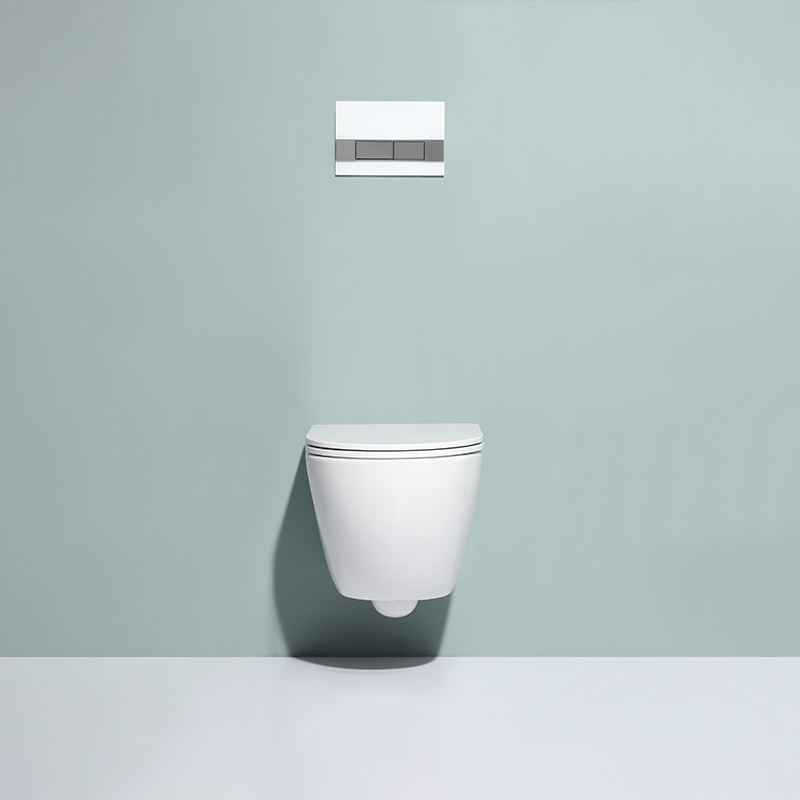 BF2476 Wall-Hung Ceramic Toilet 530×360×350mm 3/4.5L Dual Flush with Soft-Close UF Seat