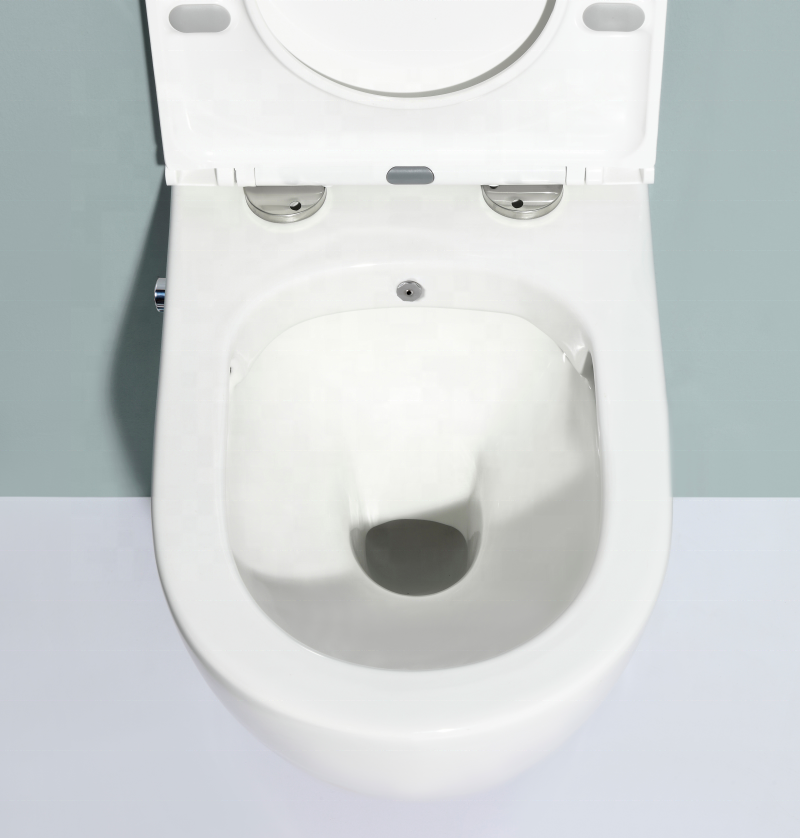 BF2476D-BD Wall-Hung Ceramic Toilet with Shower, 3/6L Washdown Flush, UF Cover, Nano Coating