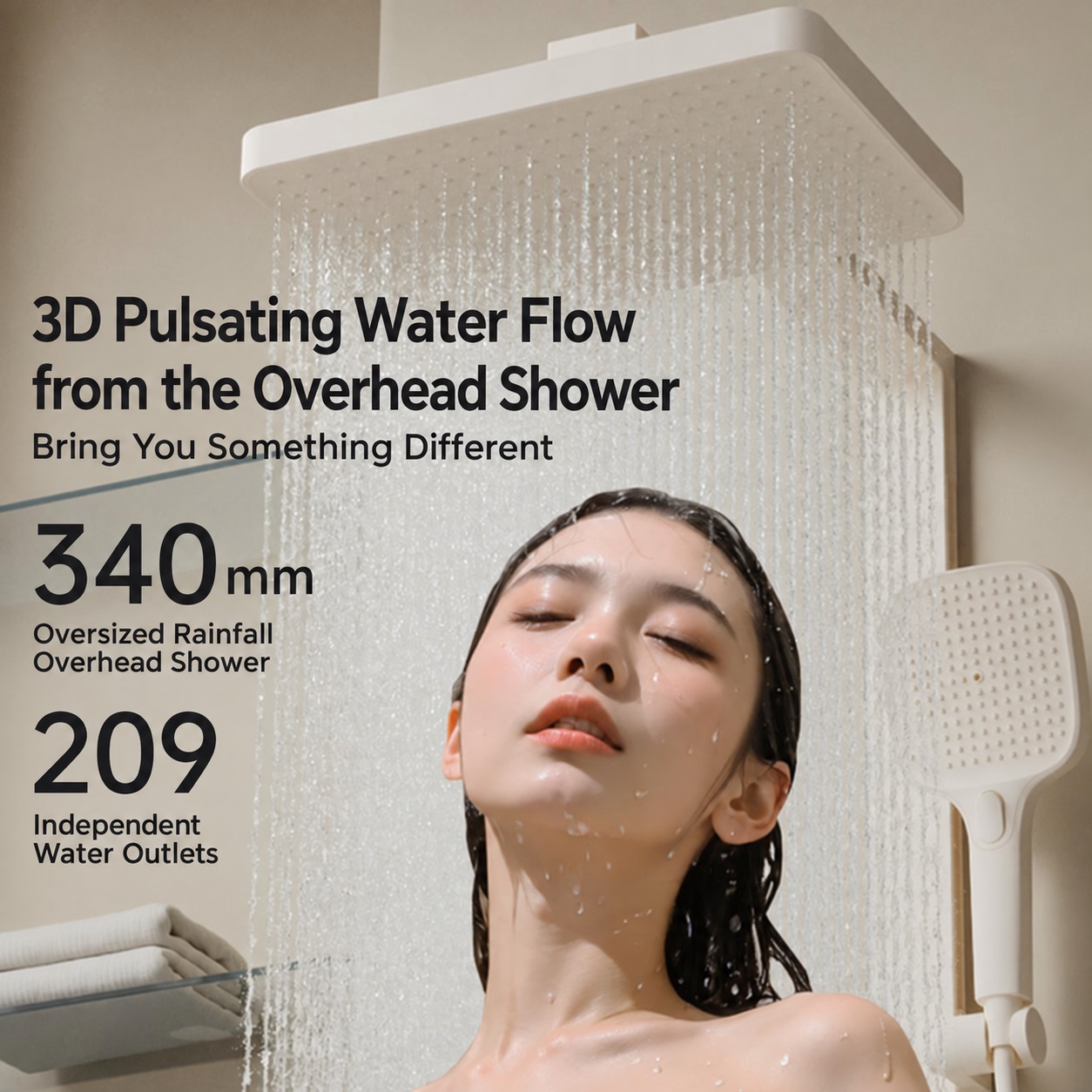 Modern Thermostatic Digital Shower System–HS9650