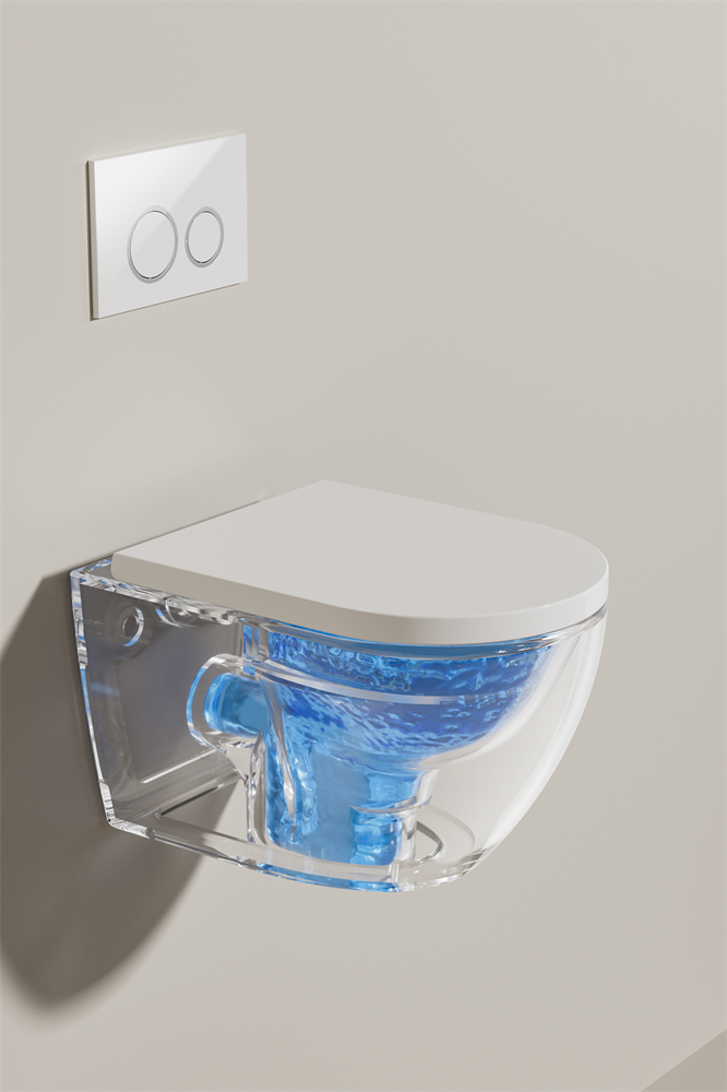 BF2417 Wall Hung Toilet Ceramic Nano Self-Cleaning Wall Mounted Toilet 3/6L CE ROHS Certified