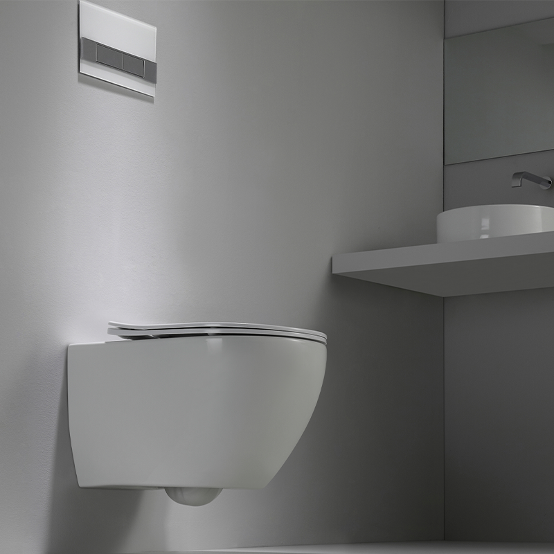 2416D Wall Hung Toilet with Super Vortex Flush – Rimless Ceramic WC