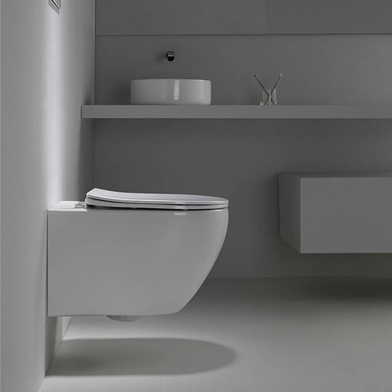 2416D Wall Hung Toilet with Super Vortex Flush – Rimless Ceramic WC