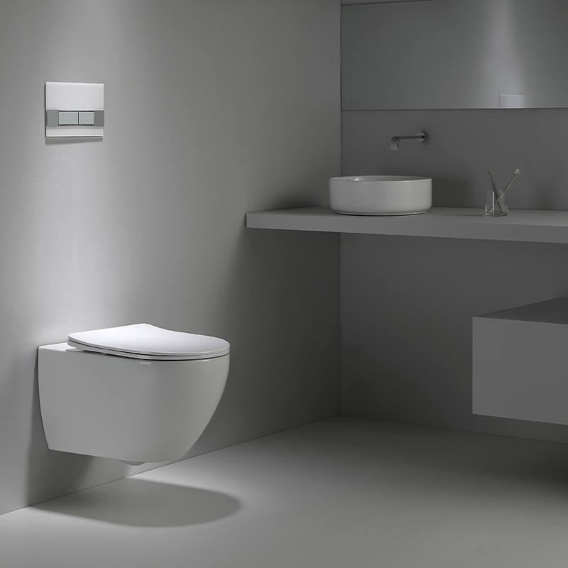 2416D Wall Hung Toilet with Super Vortex Flush – Rimless Ceramic WC