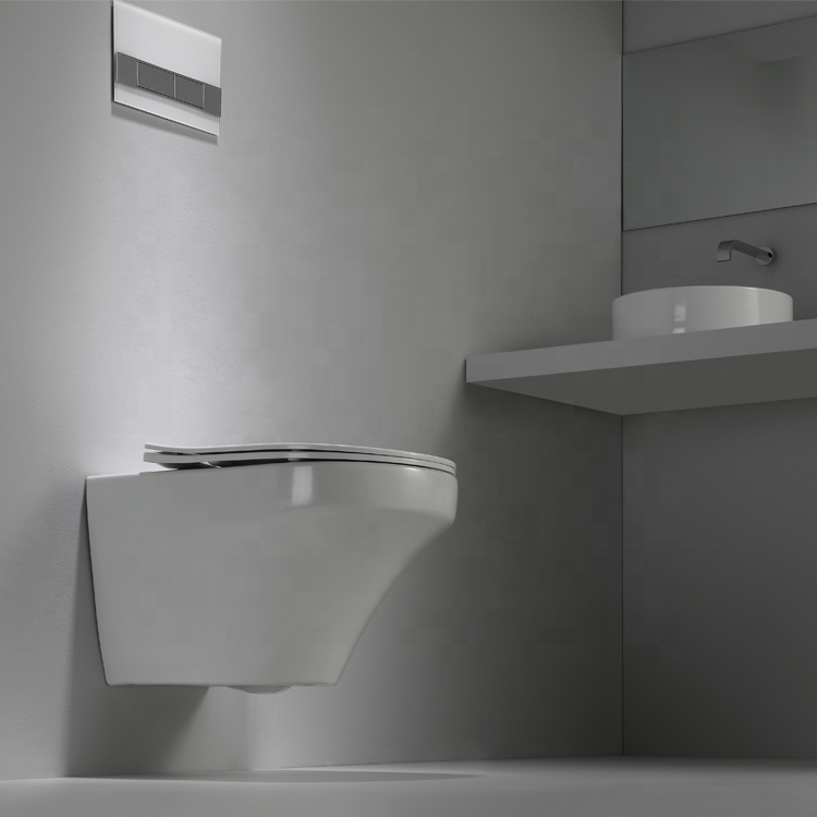 Wall-Hung Toilet 2462D – Modern Slim Ceramic Bathroom Fixture