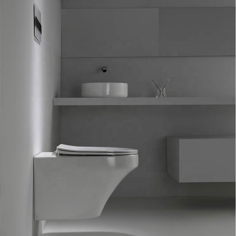 Wall-Hung Toilet 2462D – Modern Slim Ceramic Bathroom Fixture