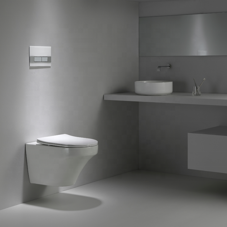 Wall-Hung Toilet 2462D – Modern Slim Ceramic Bathroom Fixture