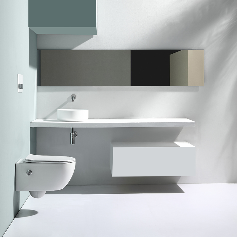 2468D-BD Super Vortex Wandcloset – Rimloze Keramische Hangtoilet met Krachtige Spoeling