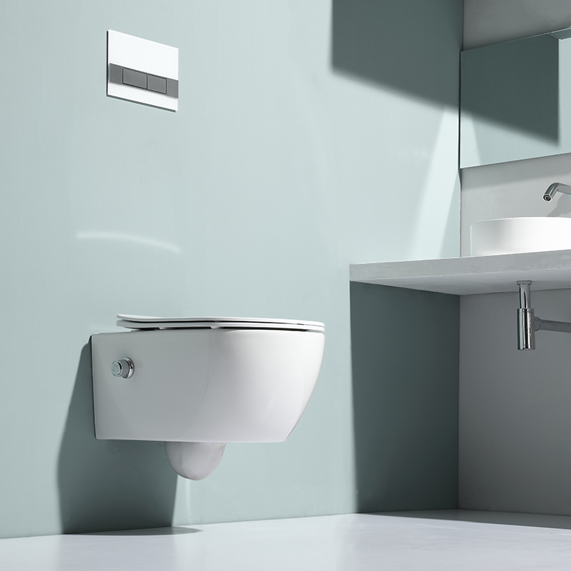 2468D-BD Super Vortex Wandcloset – Rimloze Keramische Hangtoilet met Krachtige Spoeling