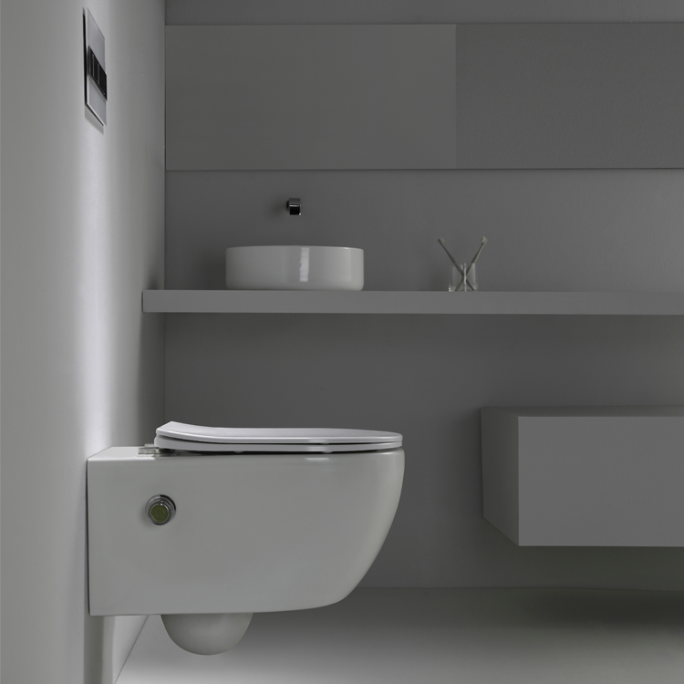 2468D-BD Super Vortex Wandcloset – Rimloze Keramische Hangtoilet met Krachtige Spoeling